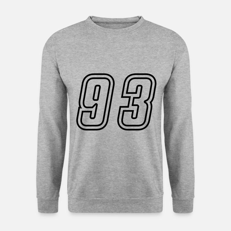 93 Zahl nummer - Unisex Pullover - Weißgrau meliert