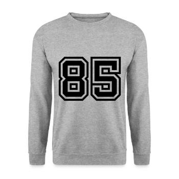 Symbole numérique 85 - Sweat-shirt Unisexe - gris chiné - Devant - Alina (178cm) & Michal (187cm)