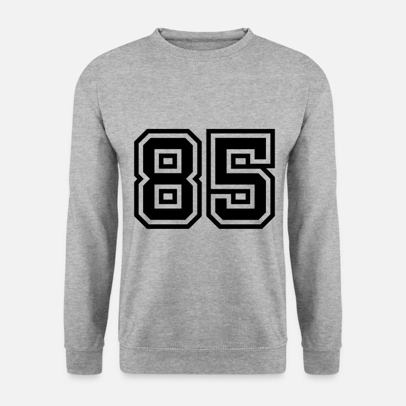 85 Zahl Symbol - Unisex Pullover - Weißgrau meliert