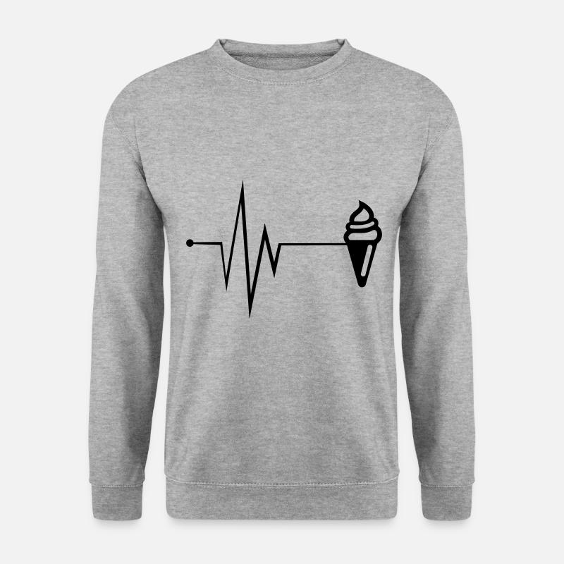 Eis Icon puls - Unisex Pullover - Weißgrau meliert