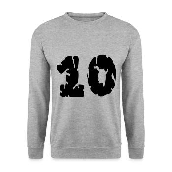 Maillot 10 numéro - Sweat-shirt Unisexe - gris chiné - Devant - Alina (178cm) & Michal (187cm)