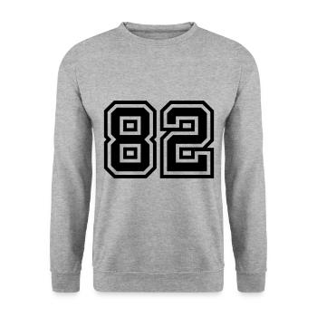 Symbole numérique 82 - Sweat-shirt Unisexe - gris chiné - Devant - Alina (178cm) & Michal (187cm)