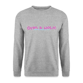 gymnastique calisthénique pas d’excuses Gymaholic - Sweat-shirt Unisexe - gris chiné - Devant - Alina (178cm) & Michal (187cm)