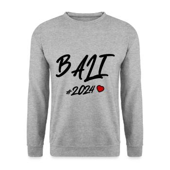 Bali 2024 Heart - Unisex Sweatshirt - salt & pepper - Front - Alina (178cm) & Michal (187cm)