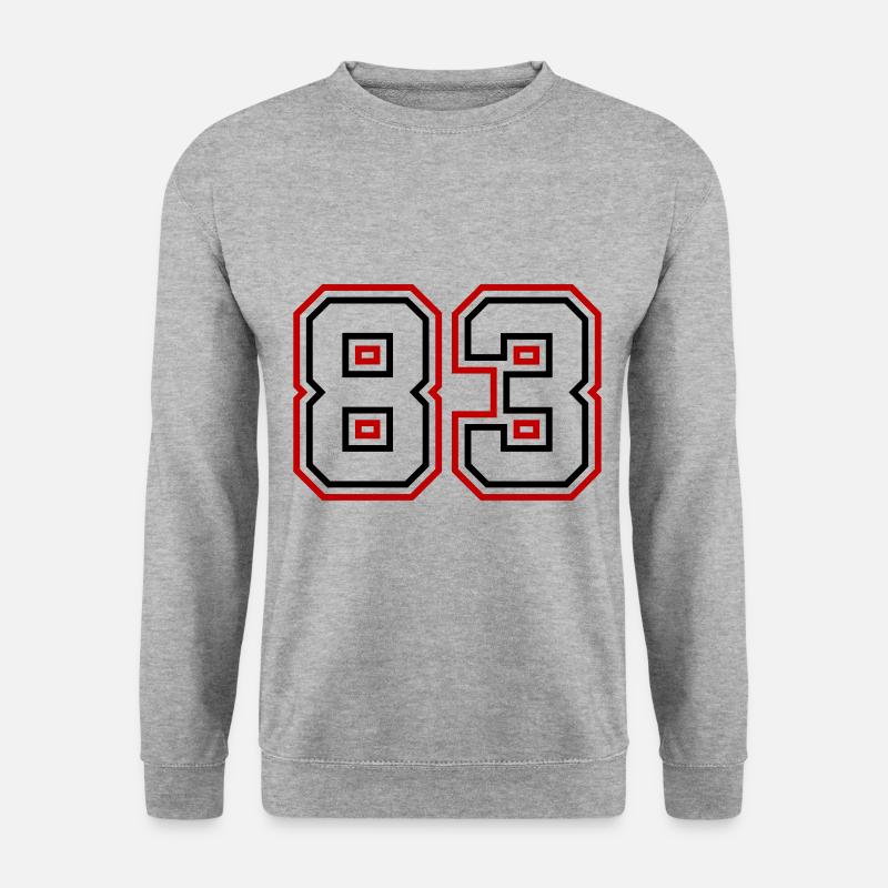 83 Zahl nummer - Unisex Pullover - Weißgrau meliert