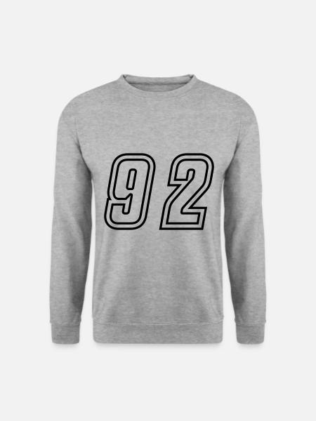 92 Number number - Unisex Sweatshirt - salt & pepper