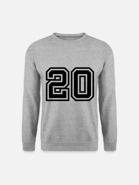 20 number symbol - Unisex Sweatshirt - salt & pepper