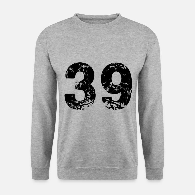 39 Zahl Trikot - Unisex Pullover - Weißgrau meliert