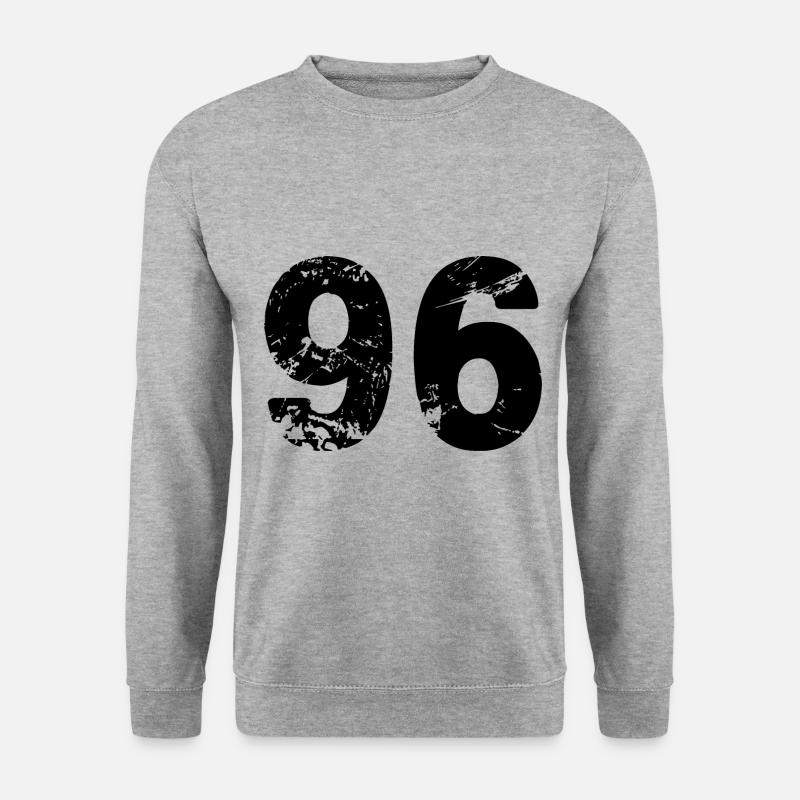 96 Zahl Trikot - Unisex Pullover - Weißgrau meliert