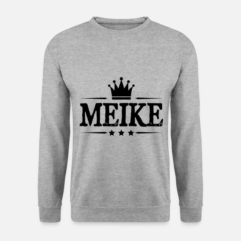 Meike - Unisex Pullover - Weißgrau meliert