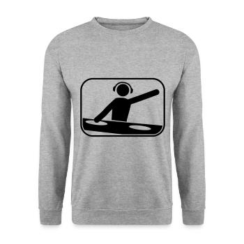 dj party - Unisex Pullover - Weißgrau meliert - Vorne - Alina (178cm) & Michal (187cm)