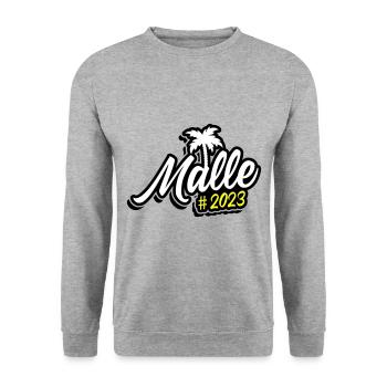 Malle 2023 Palier - Sweat-shirt Unisexe - gris chiné - Devant - Alina (178cm) & Michal (187cm)