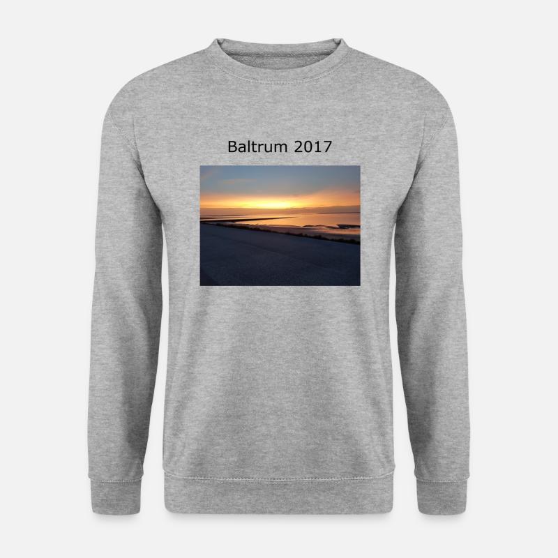 Baltrum - Unisex Pullover - Weißgrau meliert
