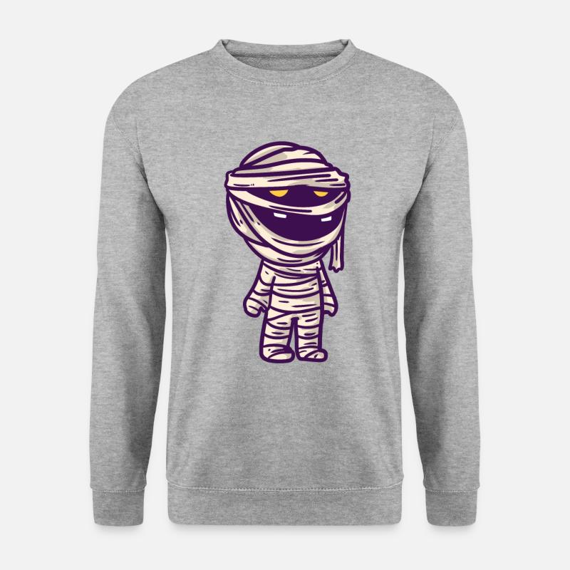 Halloween Geist Gruselig Spuk Angst Grauen Party - Unisex Pullover - Weißgrau meliert