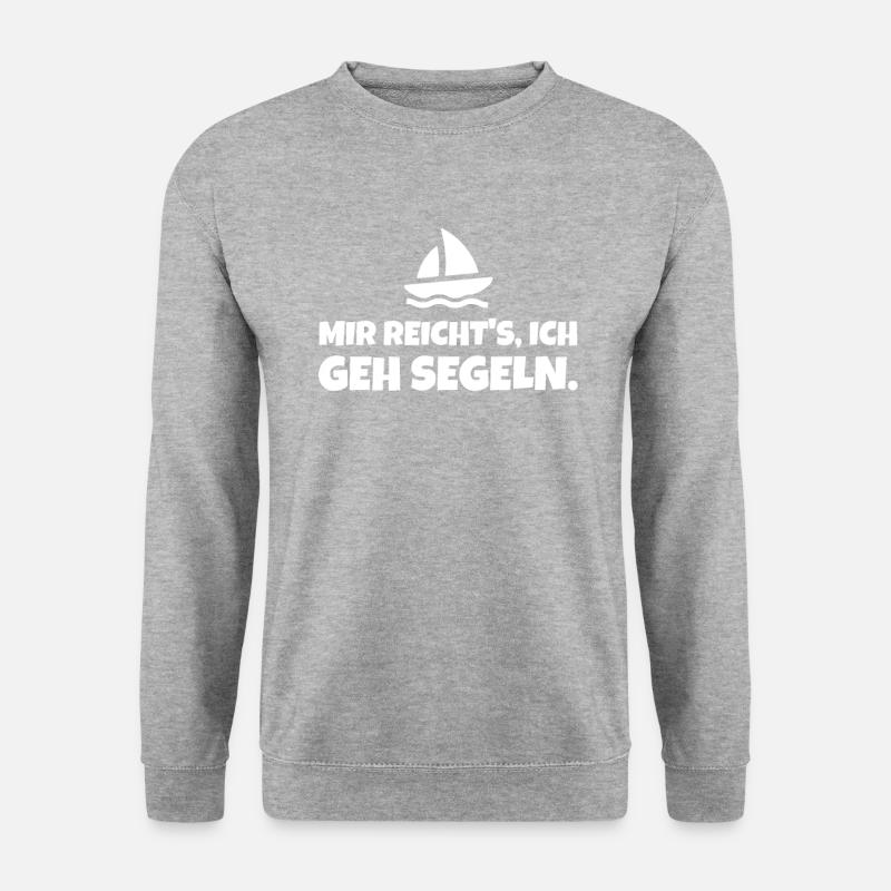 MIR REICHTS ICH GEH SEGELN. - Unisex Pullover - Weißgrau meliert
