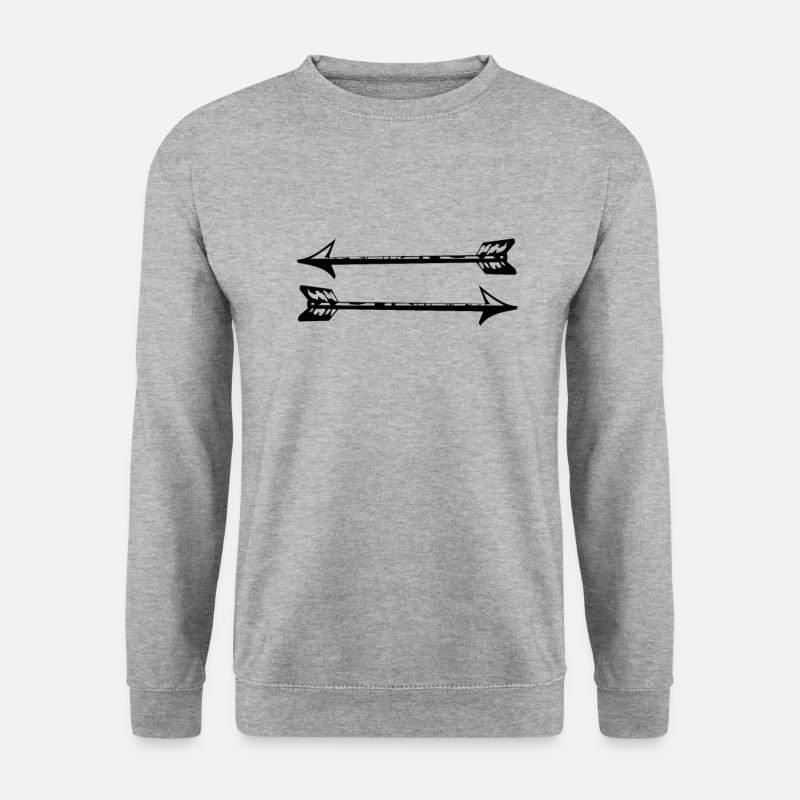 Pfeile - Unisex Pullover - Weißgrau meliert