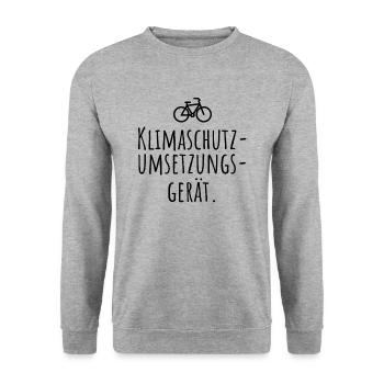 Climate protection conversion device. - Unisex Sweatshirt - salt & pepper - Front - Alina (178cm) & Michal (187cm)