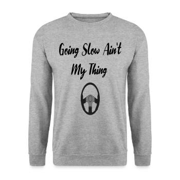 Auto Rennsport Sportwagen Mechatroniker Mechaniker - Unisex Pullover - Weißgrau meliert - Vorne - Alina (178cm) & Michal (187cm)