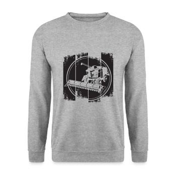 Moissonneuses-batteuses - Sweat-shirt Unisexe - gris chiné - Devant - Alina (178cm) & Michal (187cm)