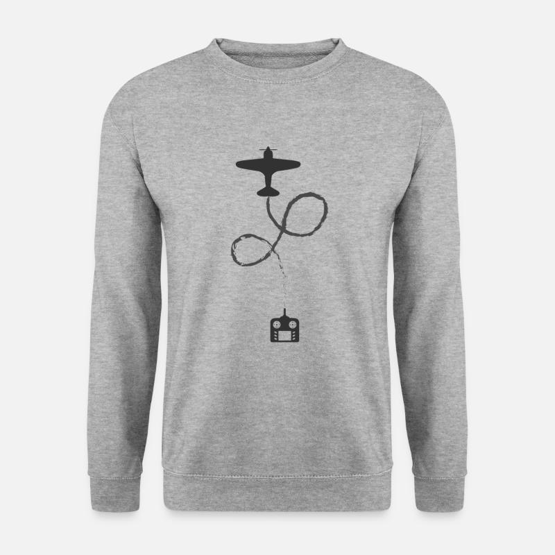 Modellflieger Pilot Design - Unisex Pullover - Weißgrau meliert