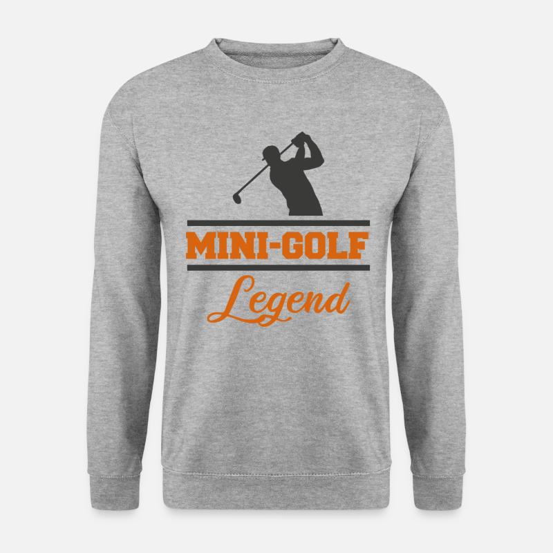 Minigolf - Unisex Pullover - Weißgrau meliert