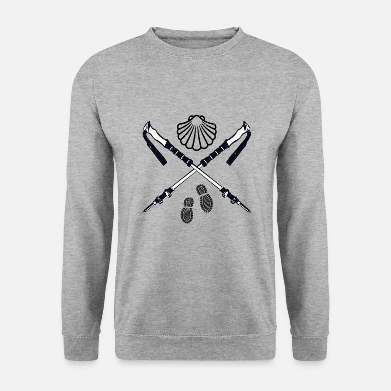 Jakobsweg - Unisex Pullover - Weißgrau meliert