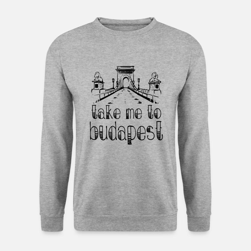 Budapest - Unisex Pullover - Weißgrau meliert
