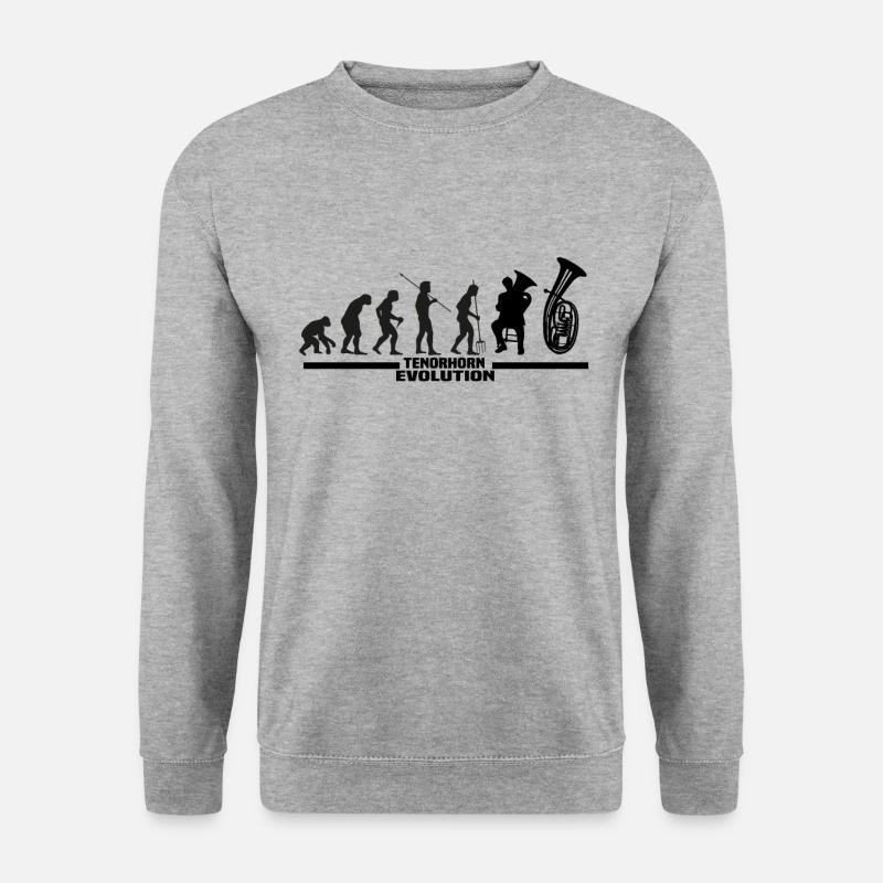 Tenorhorn Blasmusik Tenorhornisten Orchester - Unisex Pullover - Weißgrau meliert