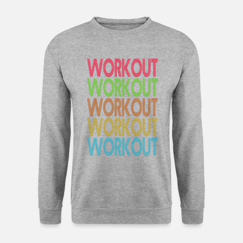 Gym - Fitnessstudio - Bodybuilding - Workout - Unisex Pullover - Weißgrau meliert