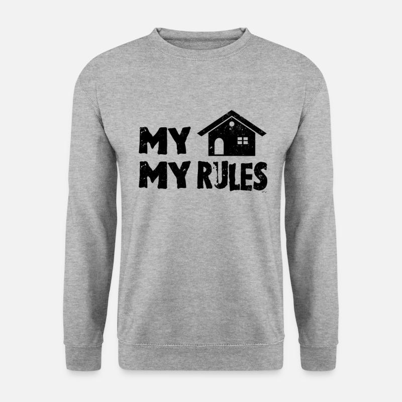 Mein Haus - Unisex Pullover - Weißgrau meliert