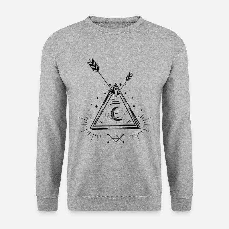 Mond Pfeil - Unisex Pullover - Weißgrau meliert