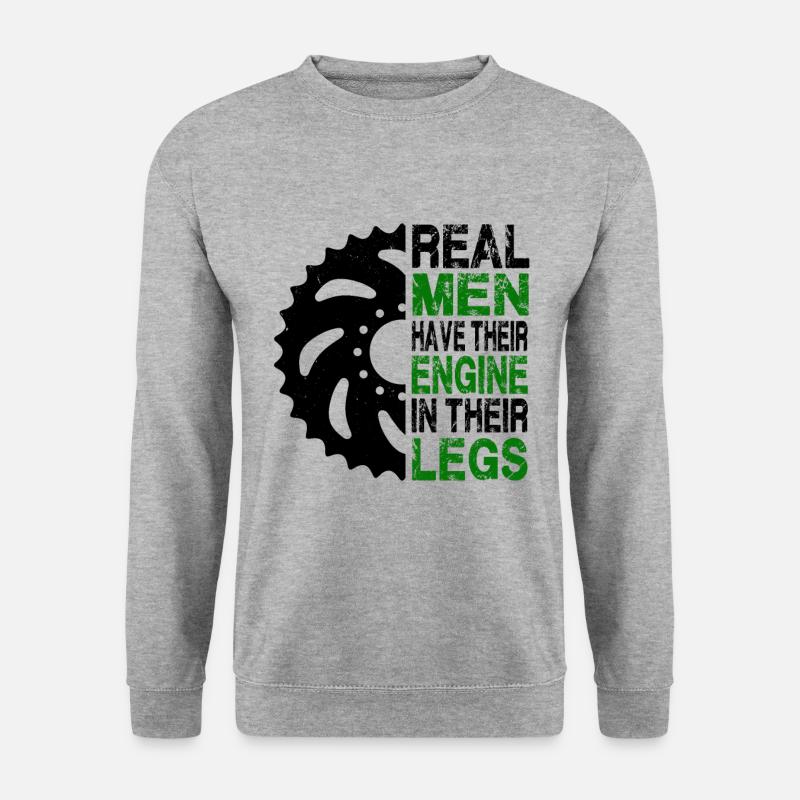 Männer Rennrad - Unisex Pullover - Weißgrau meliert