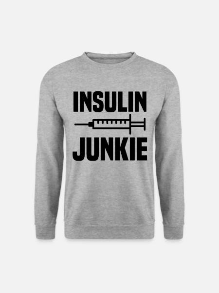 Diabetes Diabetiker Zuckerkrankheit - Unisex Pullover - Weißgrau meliert