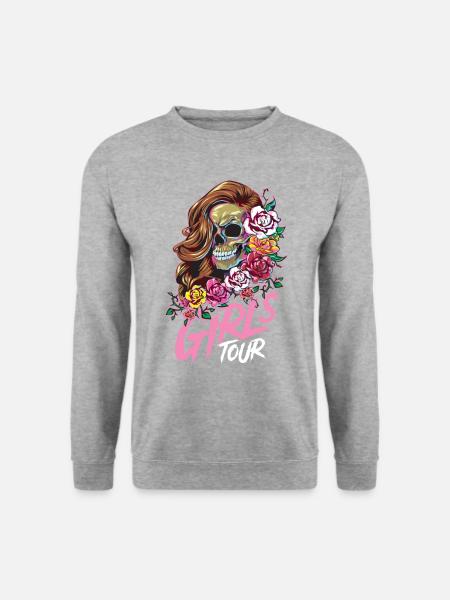 girls tour skelett - Unisex Pullover - Weißgrau meliert