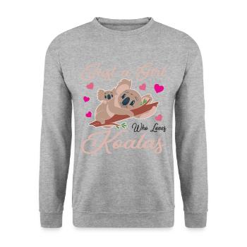 Koala Koala Bear Koalas - Unisex Sweatshirt - salt & pepper - Front - Alina (178cm) & Michal (187cm)