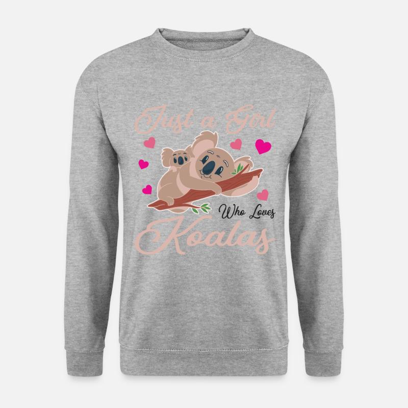 Koala Koalabär Koalas - Unisex Pullover - Weißgrau meliert