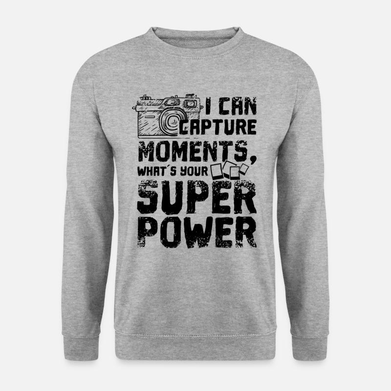 Fotografie - Unisex Pullover - Weißgrau meliert