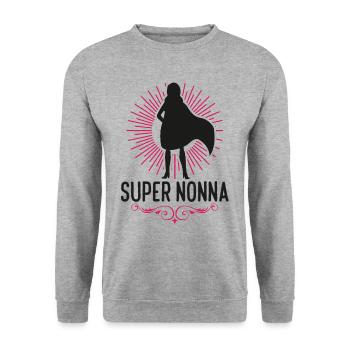 Super Nonna migliore del mondo Idee Regali - Unisex Pullover - Weißgrau meliert - Vorne - Alina (178cm) & Michal (187cm)