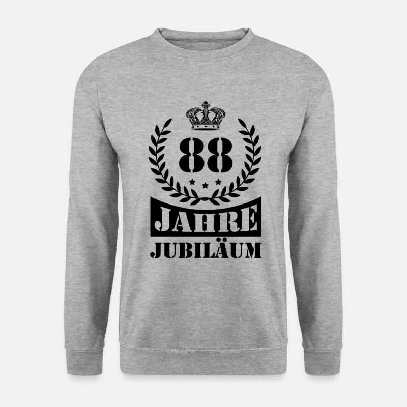 88 Zahl Kranz - Unisex Pullover - Weißgrau meliert