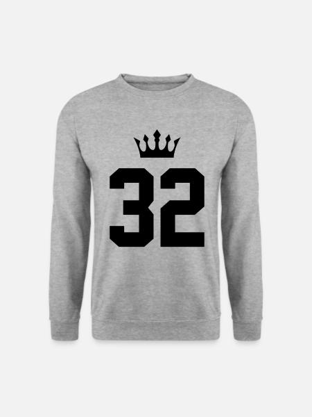 32 Number crown - Unisex Sweatshirt - salt & pepper