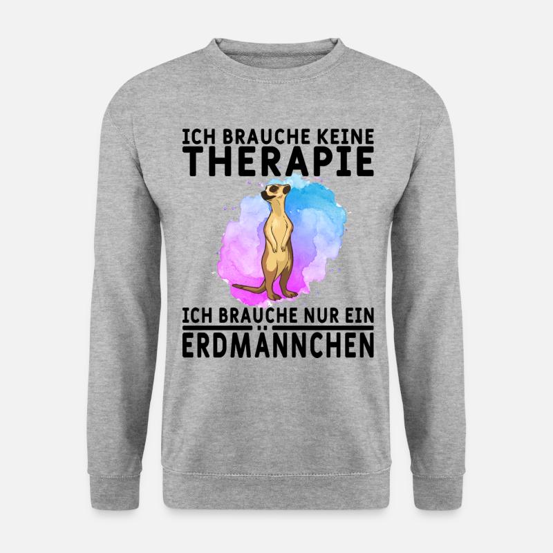 Erdmännchen Surikate Erdmänchien Tierpfleger - Unisex Pullover - Weißgrau meliert
