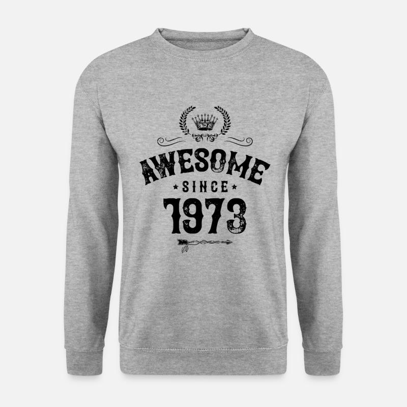 1973 awesome since - Unisex Sweatshirt - salt & pepper