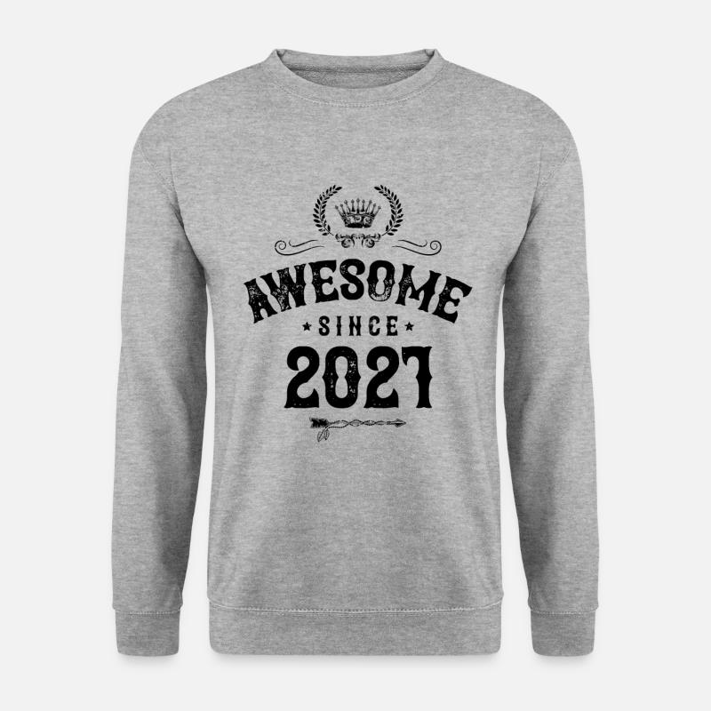 2021 awesome since - Unisex Pullover - Weißgrau meliert