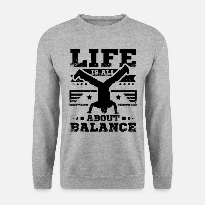 Breakdance - Unisex Pullover - Weißgrau meliert