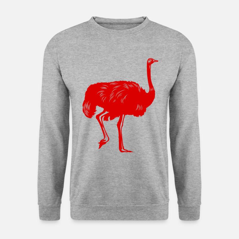 Ostrich Bird Silhouette - Unisex Sweatshirt - salt & pepper
