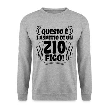 Questo è l'aspetto di un Zio figo Miglior Zio del - Unisex Pullover - Weißgrau meliert - Vorne - Alina (178cm) & Michal (187cm)