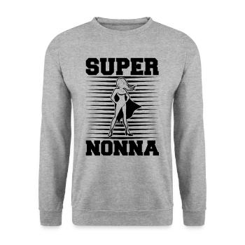 Super Nonna migliore del mondo Idee Regali - Unisex Pullover - Weißgrau meliert - Vorne - Alina (178cm) & Michal (187cm)