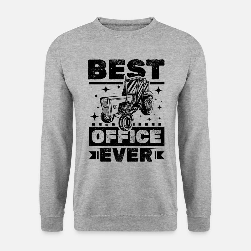 Traktor Office - Unisex Pullover - Weißgrau meliert