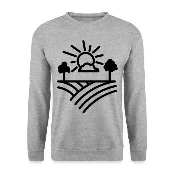 Agriculteur agricole - Sweat-shirt Unisexe - gris chiné - Devant - Alina (178cm) & Michal (187cm)