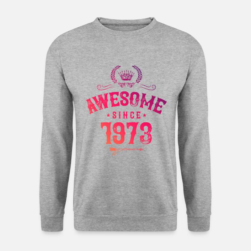 1973 awesome since - Unisex Sweatshirt - salt & pepper